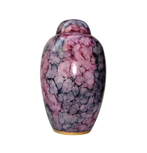 Urne adulte de conception de marbre gris classique crémation pour les cendres humaines sacrées meilleure vente urne souvenir de 9 pouces - Product Image 4