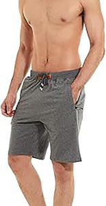 Men's Casual Cotton Jogger <b>Shorts</b> Solid Pattern Elastic Waist Drawstring <b>Zipper</b> Pockets Mid-Waist Design OEM Service Quick Dry - Product Image 6