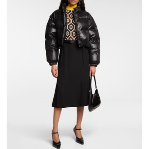 Puffer de invierno de alta calidad para hombre, cuello alto regular, logotipo de entrenamiento transpirable personalizado, efecto de burbuja, Color negro, mantiene el calor - Product Image 3