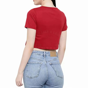เสื้อครอปท็อปผู้หญิงยอดนิยมสำหรับฤดูร้อน ผ้าฝ้าย 100% ทรงเข้ารูป ระบายอากาศดี สไตล์โมเดิร์นสตรีท แบรนด์ Joxai ชุดกีฬา ผลิตในปากีสถาน คุณภาพสูง - Product Image 4
