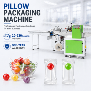 Machine d'emballage alimentaire automatique multifonctionnelle pour sucettes, guimauves, emballage en forme de coussin, machine d'emballage en flux - Product Image 1