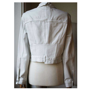 Chaqueta vaquera transpirable de alta calidad para mujer con chaqueta vaquera informal de manga larga multicolor decorada con insignia - Product Image 5