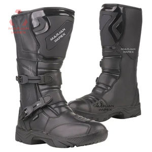 Adventure Touring Motorcycle <b>Waterproof</b> <b>Boots</b> Men <b>Women</b> PU Upper with Flexible Rubber Sole Zip Closure Winter - Product Image 1