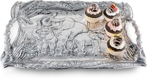 Plateau de service en aluminium de haute qualité, 100% fait à la main, pour les mariages, les hôtels, les restaurants - Product Image 4