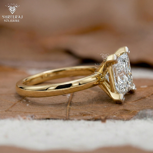 Princess cut Lab Grown Diamond Rings 3.00 Carat E/F color VVS2 Lab Grown IGI Certified Diamonds 14k 18K <b>Solid</b> Gold Fine Rings - Product Image 3