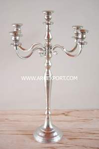 Candelabro hecho a mano plateado brillante Para Boda y fiesta de cumpleaños decoración de Calidad exclusiva candelabro antiguo - Product Image 6
