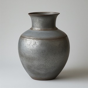 Vase en métal fait main rustique avec texture polie parfaitement adapté au style saisonnier haut de gamme et à la décoration florale élégante de la maison - Product Image 1