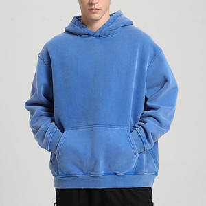 Mujeres Etiqueta privada Lavado con ácido Sudadera con capucha Hombres Suéteres sueltos en blanco Venta de invierno Hombres Desgastado Etiqueta privada Drop Shoulder Hoodies - Product Image 6