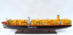 HAPAGG LLOYDD HAMBURG EXPRESS Maquette de bateau en bois Artisanat de haute qualité du Vietnam Livraison rapide pour les occasions de Noël - Product Image 5