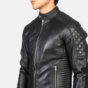 Stylish <b>Men</b> Leather <b>Jacket</b> OEM Supplier Custom Logo Wholesale Bulk Motorcycle Coats Cheap <b>Slim</b> <b>Fit</b> <b>jacket</b> for <b>men</b> - Product Image 6