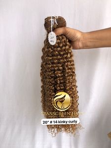Qualité supérieure Vison cambodgien Temple indien Vierge 20 ''Couleur #14 Kinky Curly Colored Bundles Extension Fournisseur donneur unique - Product Image 6