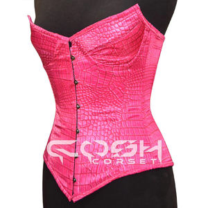 Corsé de Satén con Textura de Cocodrilo Rosa Sublimado Digital - Product Image 4