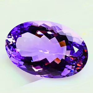 Piedra Preciosa de Amatista Facetada de 8x6 mm - Forma Ovalada, Gemas de Amatista Brasileña Natural - Precioso Cuarzo para la Elaboración de Joyas - Product Image 1