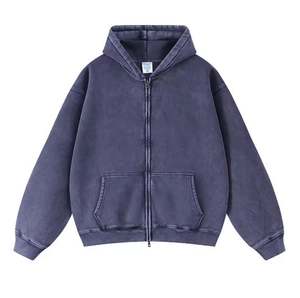 2024 grande taille Logo personnalisé hommes sweat à capuche zippé sweat à capuche surdimensionné conception brodée impression numérique hiver Essentials - Product Image 1