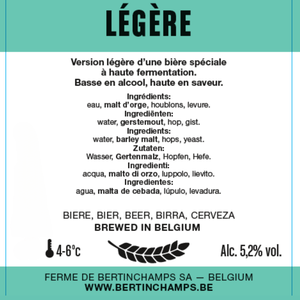 Barril de cerveza ligera 30L Bertinchamps Belga Auténtica Cervecería 30L Proveedor superior Bajo en alcohol Marca fresca Barril de cerveza a granel Dolium - Product Image 4