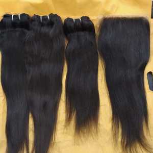 2026 Venta caliente 100% Extensiones de cabello Remy indio natural Estilos de ondas de agua rectas suaves Cabello humano a granel de alta calidad - Product Image 3