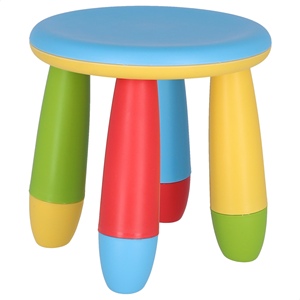 Taburete Infantil WELL HOME Azul, Diseño de Plástico Resistente con 30x26 cm de Diámetro, Silla para Niños - Product Image 6