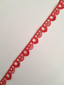 Bordure en dentelle de polyester GPO de couleur rose vif pour les offres de robes en gros - Product Image 5