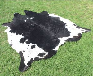 Lớn da bò màu đen và trắng da bò Thảm Brazil da bò Thảm 5x6 da bò thảm - Product Image 4