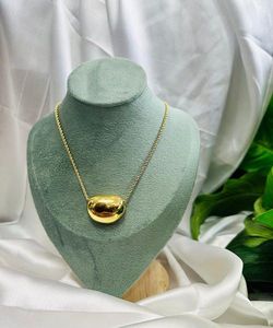 Chunky thiết kế mặt dây chuyền vòng cổ cho phụ nữ 2024 sang trọng 18K mạ vàng thanh nhã mô hình trái tim không thấm nước Brass Wedding party - Product Image 1