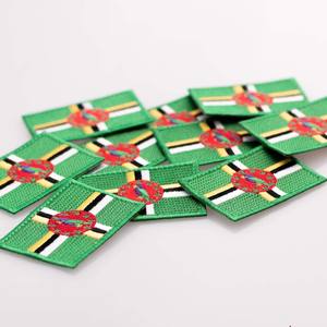 La bandera del país de Dominica Emblema nacional Hierro bordado en, Parche bordado de la bandera de Dominica - Product Image 4