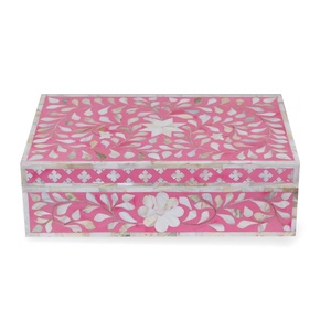 Joyería con incrustaciones de hueso hechas a mano de lujo indio personalizada y caja decorativa personalizada de la mejor calidad de la India - Product Image 5