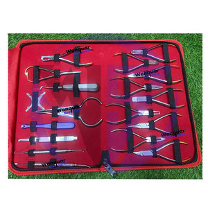 Custom OEM 18 Piece Dental Orthodontic Instruments Kit Pliers Wire Cutters & <b>Bracket</b> Tools Zipper Case Wenquar Factory Price - Product Image 4