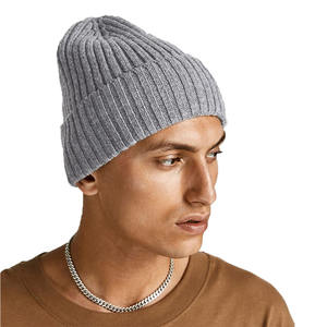Lightweight Unisex Winter <b>Beanie</b> Cap For Adult Gray Color Soft <b>Wool</b> Casual Wear Fashionable Warm Winter Foldable Hats - Product Image 5