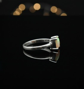 Bague de mariage vintage pour femme en argent sterling 925, opale éthiopienne naturelle AA, certifiée par un tiers, cadeau, vendeur indien - Product Image 3