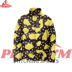 Chaqueta de Invierno Acolchada de Poliéster para Hombre, Personalizada al por Mayor, con Cuello Alto, Logotipo por Sublimación, Chaquetas Cálidas para Exteriores - Product Image 3