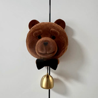 Mignon ours en peluche maison sonnette chambre porte d'entrée décoration chambre d'enfant décoration carillon éolien cadeau vacances cadeau