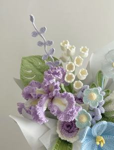 Ramos de Rosas de Lirio Tejidos a Mano, Flores Artificiales de Ganchillo, Regalos para Graduación, Decoración del Hogar, Ramo de Novia - Product Image 6