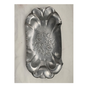 Plateau de service en métal fait main de nouvelle conception pour l'utilisation de restaurant d'hôtel plateau de service en métal d'aluminium de finition de fonte - Product Image 1