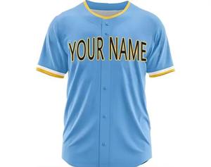 Camiseta de Béisbol Juvenil personalizada 2025, buena calidad, impresión por sublimación, manga corta, uniforme de estilo corto OEM para hombres - Product Image 1
