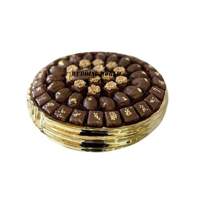 Plateau à chocolat en bois décoratif, qualité supérieure, fait à la main, bol à bonbons classique, élégant, design - Product Image 2