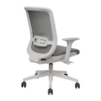 Chaise de bureau ergonomique avec coussin lombaire réglable, dossier en maille nylon, base en acier, rotation à 360°