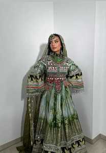 Robes afghanes tendance à prix de gros, logo personnalisé, style indien pakistanais afghan, motifs tribaux vintage, robes de mariée - Product Image 2