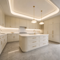 Îlot de cuisine personnalisé avec ensemble d'armoires de rangement, design d'armoires modulaires, style moderne, solution complète, îlot de cuisine en bois