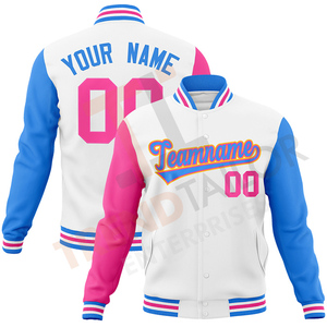 Veste de baseball vintage, logo personnalisé OEM, broderie sur les manches, taille plus pour hommes - Product Image 4