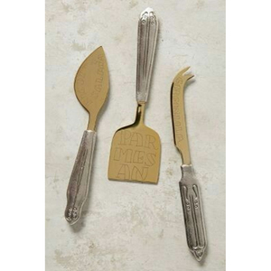 Ensemble de découpe de fromage très demandé, ustensiles de cuisine en acier inoxydable avec manche en bambou, kit tendance de 3 outils et accessoires - Product Image 3
