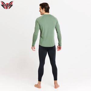 Spandex Material 2023 Mejor diseño Profesional Mangas completas O Cuello Hombres Natación Uso Hombres Rash Guard - Product Image 4