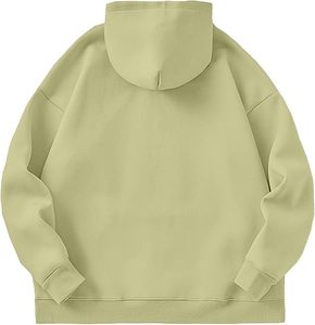 Sweat-shirt à capuche oversize pour homme, fermeture éclair quart de tour, coupe ample, avec poche, fabriqué au Pakistan - Product Image 2