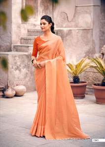 Alta demanda, las mujeres usan Sari de seda para ropa informal y de oficina disponible a precios al por mayor de La India - Product Image 3