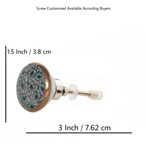 Hexagone marocain luxe or céramique boutons fleur travail tiroir armoire poignée tire pour chambre commode et cuisine armoire utilisation - Product Image 3