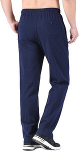 กางเกงวิ่งขายาวผ้าคอตตอนโพลีเอสเตอร์พร้อมซิปทำจากปากีสถานกางเกงวิ่งออกกำลังกายลำลอง - Product Image 6