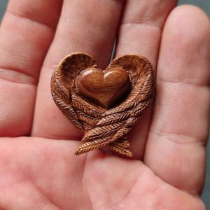 COLLIERS D'ASSISTANCE POUR FEMMES HOMMES NATUREL GRAND BOHO TRIBAL SONO BOIS Pendentif sur cordon réglable Collier fait main - Product Image 4