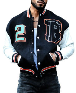 Custom made varsity <b>jacket</b> wholesale factory OEM college baseball letterman <b>jacket</b> quick dry breathable sportswear supplier - Product Image 1