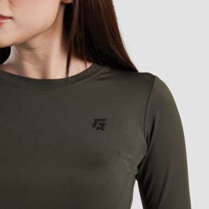 เสื้อโยคะรัดรูป Olive Sculpt สำหรับออกกำลังกาย - Product Image 5