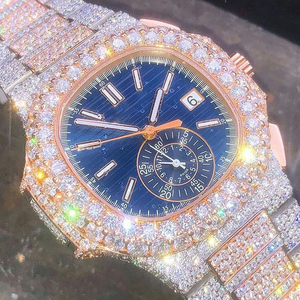 Iced Out Lab Grown Diamond Movimiento automático Lujo Hip Hop Estilo Unisex Lujo VVS Moissanite Diamond Watch - Product Image 3