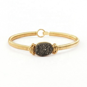 สร้อยข้อมือพลอยทับทิมย้อมทองลวดห่อสร้อยข้อมือพลอยสีแดงเครื่องประดับเครื่องประดับออกแบบมือของขวัญสําหรับแม่ - Product Image 6